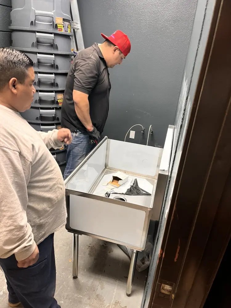 Commercial plumbing and sink installation in Hickory